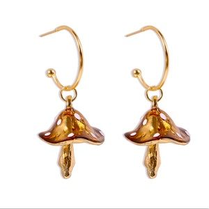 π2/$30 New Zara Dotted Toadstool Drop Earrings